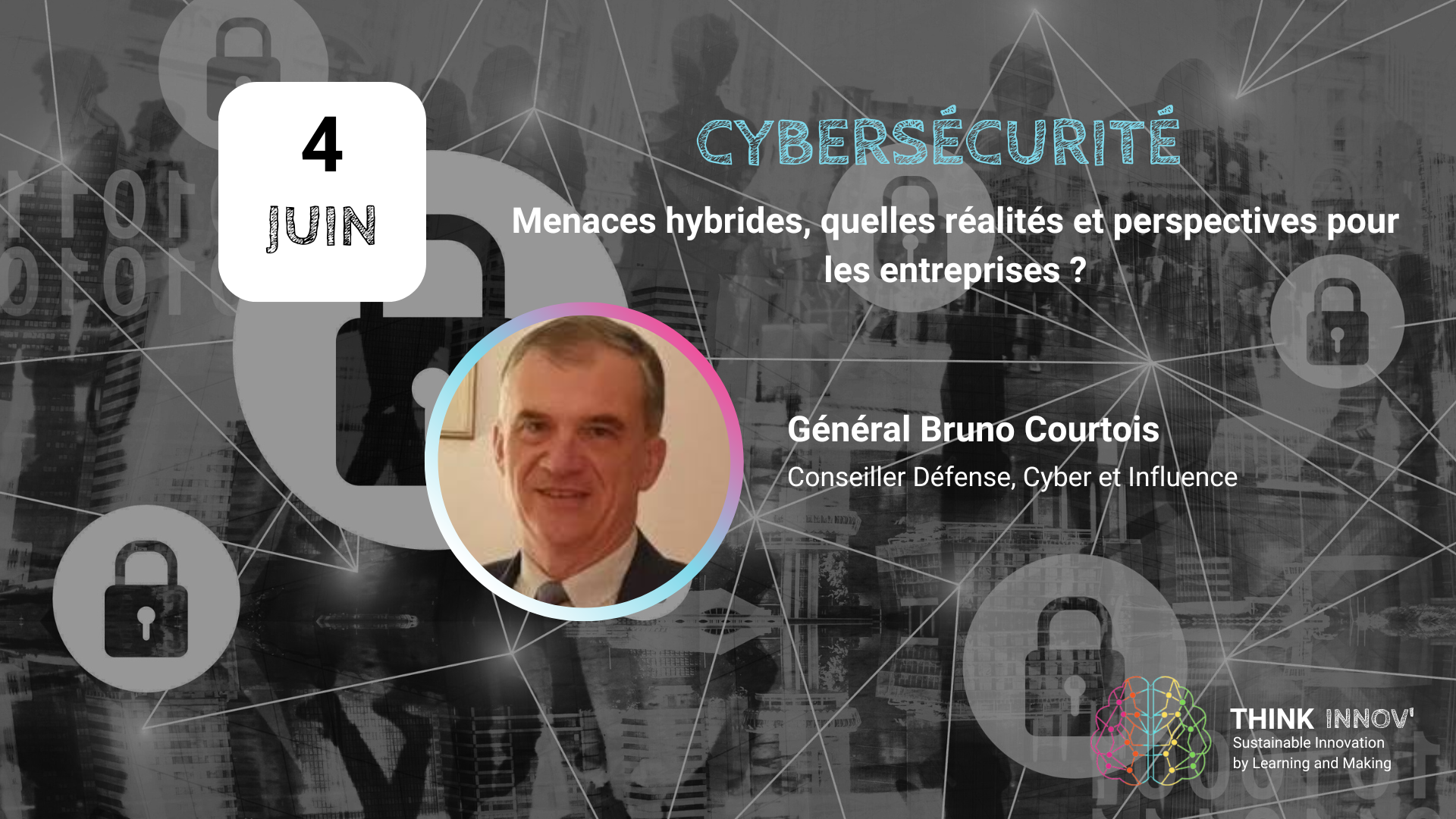 Portrait du Général Bruno Courtois expert cybersécurité Sopra Steria Next.