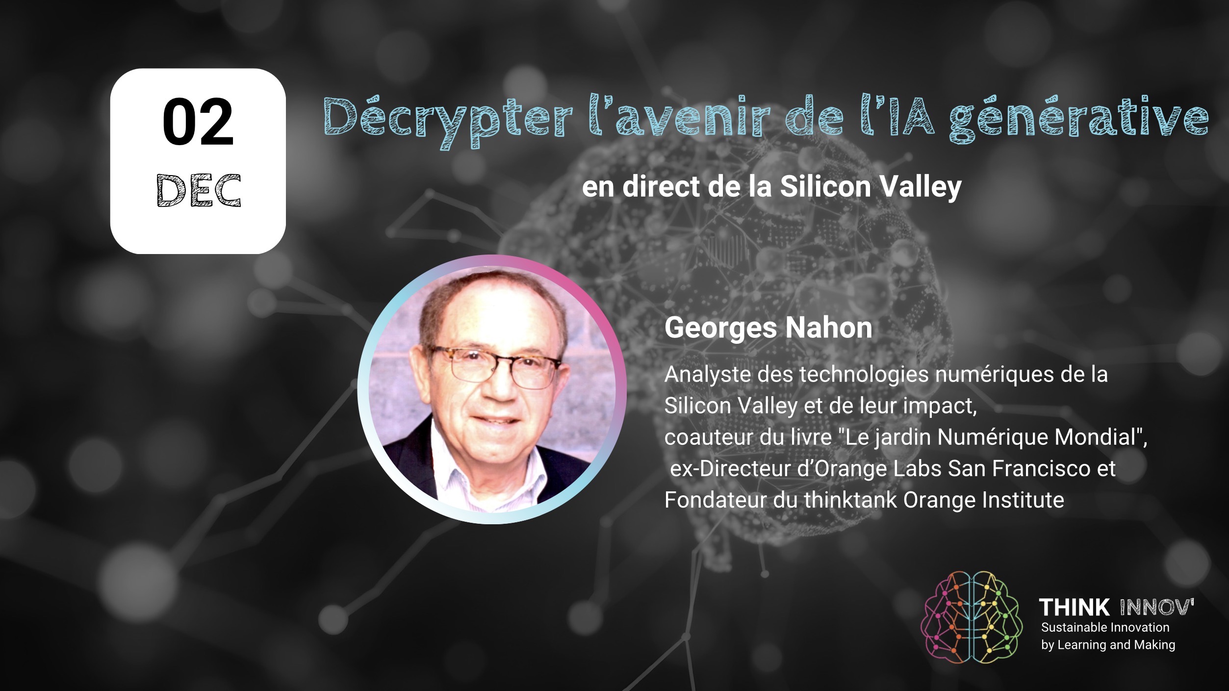 Georges Nahon pour la conférence Think Innov' et Umantex sur l'IA générative aux États-Unis